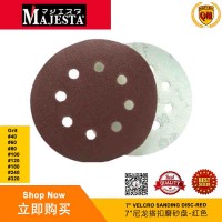 Majesta 7" Velcro Sanding Disc - Red