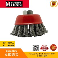 Majesta Twisted Cup Brush Stainless Steel