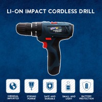 EYUGA Li-on Impact Cordless Drill 12.6v